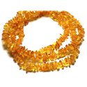 Fil 40cm 160pc env - Perles Pierre Ambre naturelle Baltique Rocailles Chips Rondelles 6-12mm Miel Jaune Orange