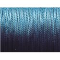 Bobine 160 metres env - Fil Corde Cordon Coton Ciré 0.8mm Bleu Roi Electrique