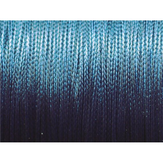 10 metres - Fil Corde Cordon Coton Ciré 0.8mm Bleu Roi Electrique - 7427039735131