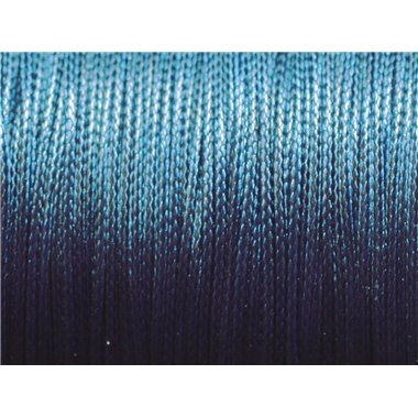 10 metres - Fil Corde Cordon Coton Ciré 0.8mm Bleu Roi Electrique - 7427039735131