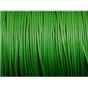 Bobine 75 metres env - Fil Corde Cordon Coton Ciré 1mm Vert Pomme Printemps Fluo