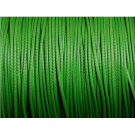 Bobine 75 metres env - Fil Corde Cordon Coton Ciré 1mm Vert Pomme Printemps Fluo