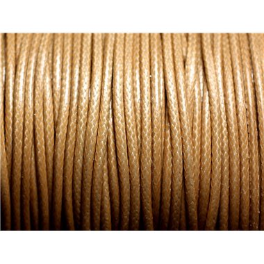 5 metres - Fil Corde Cordon coton ciré 1.5mm Beige - 7427039735186