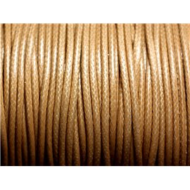 5 metres - Fil Corde Cordon coton ciré 1.5mm Beige - 7427039735186