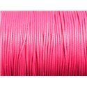 5 metres - Fil corde cordon coton ciré 2mm Rose bonbon fluo - 7427039735230