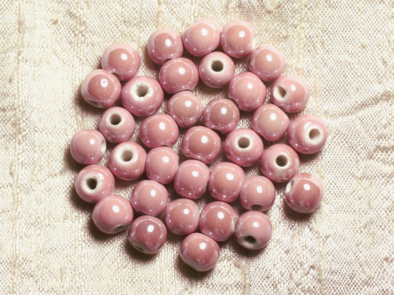 20pc - Perles Céramique Porcelaine Boules 6mm Bleu Turquoise irisé -  4558550088673 
