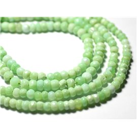 10pc - Perles Pierre Opale Verte Rondelles Facettées 4-6mm - 7427039735490