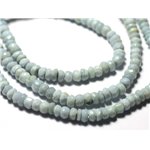 Fil 33cm 100pc env - Perles Pierre - Opale Bleue Rondelles Facettées 5-6mm bleu clair pastel