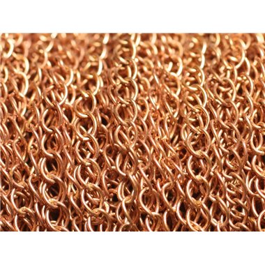 2 Mètres - Chaîne Métal Bronze Qualité Mailles Ovales 5 x 3.5mm   4558550005540 