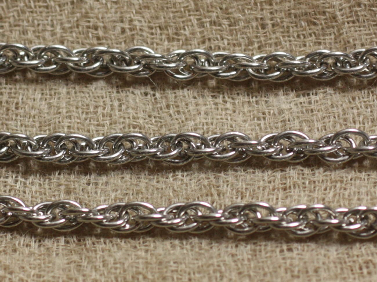 1m - Chaîne Acier inoxydable 304L - Grands Ovales 9 x 6 x 1.2mm   4558550005670 