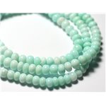 Fil 32cm 70pc env - Perles Pierre - Opale Rondelles 5-7mm blanc bleu vert turquoise pastel