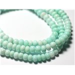 10pc - Perles Pierre - Opale Rondelles 5-7mm blanc bleu vert turquoise pastel - 7427039735889