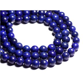 Fil 39cm 46pc env - Perles de Pierre - Lapis Lazuli Boules 8mm 