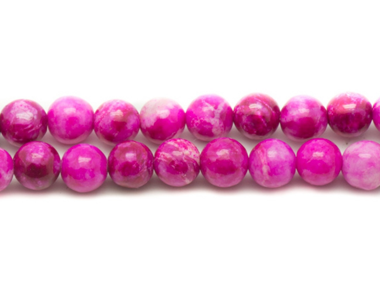 5pc - Perles de Pierre - Jaspe Fuchsia Boules 10mm  4558550033369