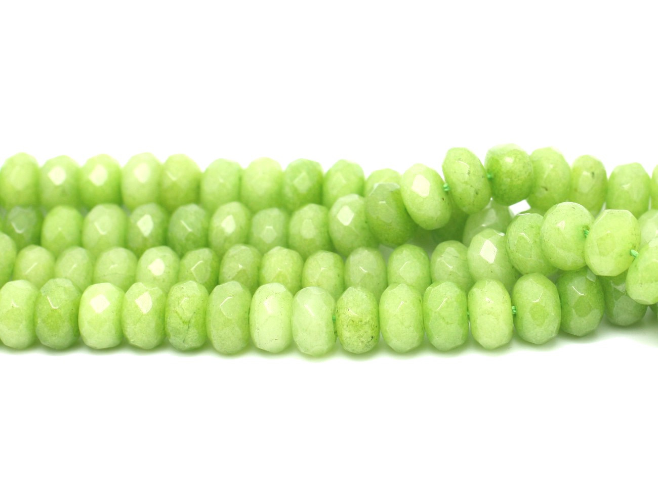 10pc - Perles Pierre - Jade Rondelles Facettées 8x5mm Vert clair Anis - 4558550009043