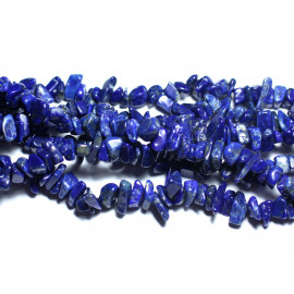 30 Stück - Steinperlen - Lapislazuli Steingärten Chips 4-12mm Golden Midnight Blue - 7427039737548