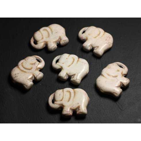 1pc - Grande Perle Pendentif Pierre Turquoise...