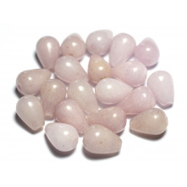 4pc - Perles Pierre - Jade Gouttes 14x10mm rose violet mauve lilas pastel - 7427039739511