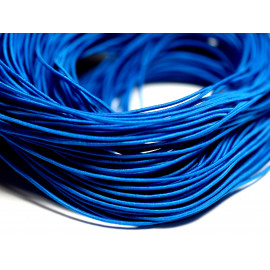 Echeveau 26 mètres environ - Fil Corde Cordon Elastique Tissu Nylon Rond 1mm Bleu Paon Canard - 7427039739825