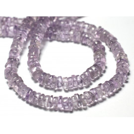 20 Stück - Steinperlen - Klarer Amethyst Heishi Rondelles 6-7mm - 7427039730006