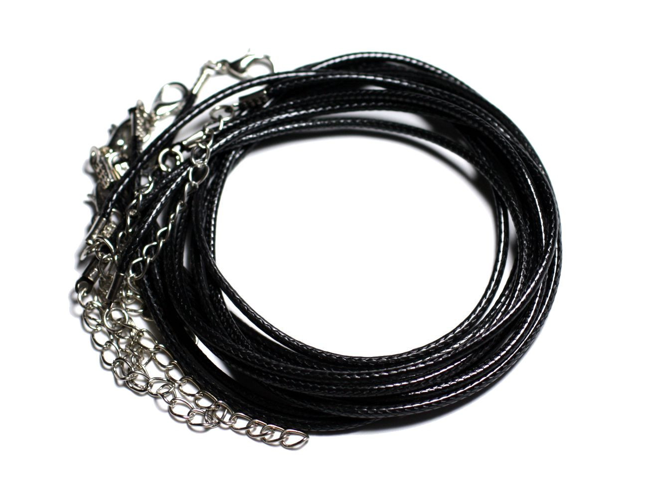 copy of 10pc - Colliers Tours de cou Coton Ciré 2mm Noir - 4558550088581