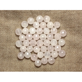 5pc - Perles de Pierre - Quartz Rose Boules Facettées 10mm   4558550018908