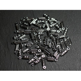 30pc - Appret accessoire embouts à rabattre 10x3.5mm Métal argenté acier inox 304L - 7427039740463