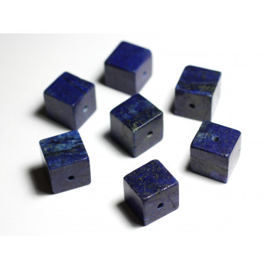 1pc - Pendentif Pierre semi précieuse - Lapis Lazuli Cube...