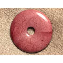 1pc - Perle Pendentif Pierre - Rond Cercle Anneau Donut Pi 40mm - Jaspe Mokaite Violet Rose Mauve - 7427039741019
