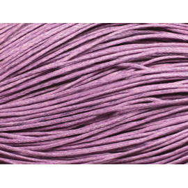 Echeveau 90 mètres environ - Fil Ficelle Corde Cordon Coton ciré enduit 1mm Violet mauve lilas - 7427039741101