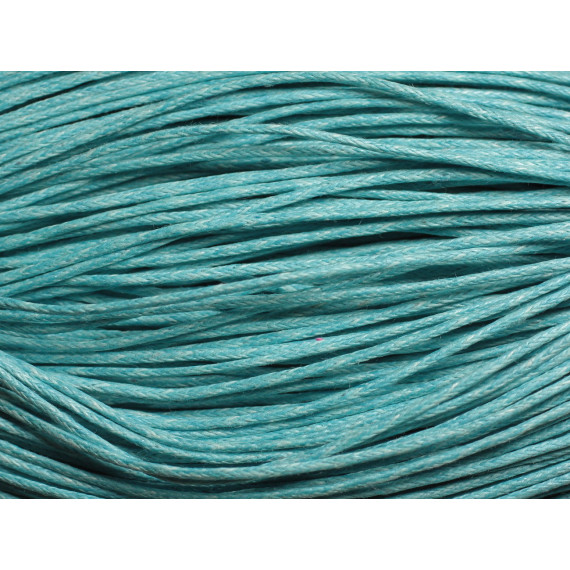 Echeveau 90 mètres environ - Fil Ficelle Corde Cordon Coton ciré enduit 1mm  bleu ciel turquoise - 7427039741125