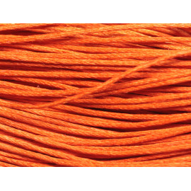 Echeveau 90 mètres environ - Fil Ficelle Corde Cordon Coton ciré enduit 1mm Orange carotte - 7427039741132
