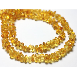 10pc - Natural Amber Stone Beads Seed Beads Chips 5-9mm Yellow - 7427039730587