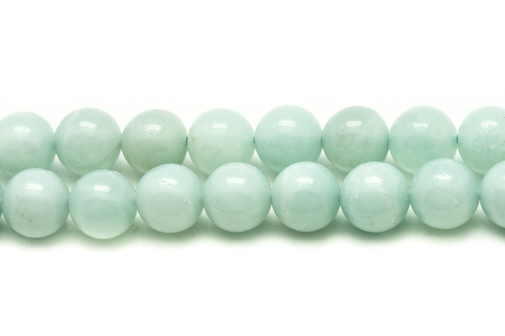 10pc - Perles Pierre - Amazonite Boules 6mm bleu vert turquoise pastel - 7427039736756