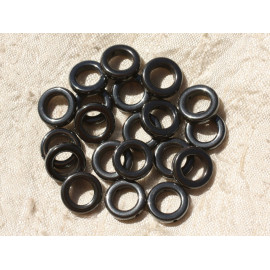 10pc bag - Stone Beads - Hematite Circles 14mm 4558550030078