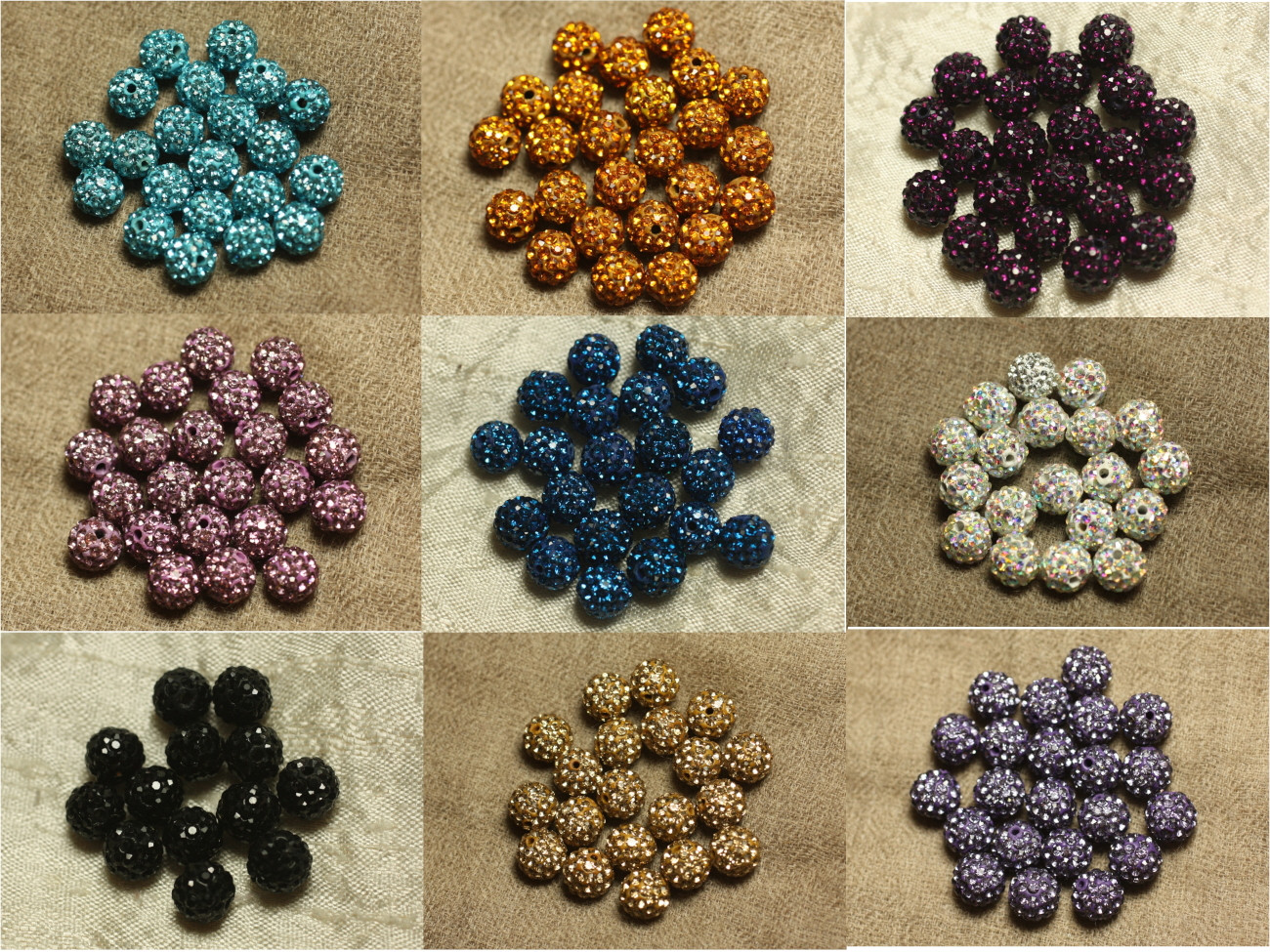 10 Stück - Polymerperle und Strassglas 8mm Olivgrün 4558550023124