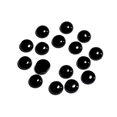 4pc - Cabochons de Pierre - Onyx Noir Rond 8mm -  4558550031884 