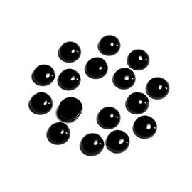 4-delig - Stenen Cabochons - Zwarte Onyx Rond 8mm - 4558550031884