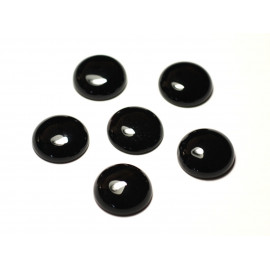 1pc - Cabochon Pierre Onyx Noir Rond 14mm - 7427039741934