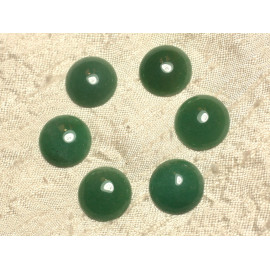 4pz - Cabochon in pietra - Tondo in avventurina verde 8mm - 4558550082534