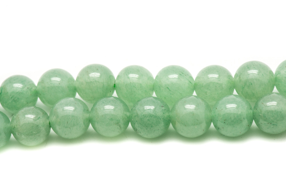 Fil 39cm 93pc env - Perles de Pierre - Aventurine Verte Boules 4mm 