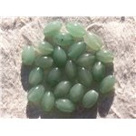 Fil 39cm 37pc env - Perles de Pierre - Aventurine Verte Olives 10x8mm Fil 39cm 37pc env - Perles de Pierre - Aventurine Verte Olives 10x8mm