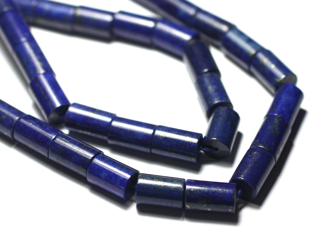 4pc - Perles de Pierre - Lapis Lazuli Tubes 12x8mm - 4558550091581