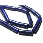 4pc - Perles de Pierre - Lapis Lazuli Tubes 12x8mm - 4558550091581
