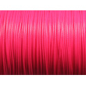 5 mètres - Fil Cordon Coton Ciré 1mm Rose Fluo - 7427039728478