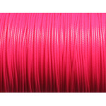 5 mètres - Fil Cordon Coton Ciré 1mm Rose Fluo - 7427039728478