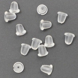 10000pc - Tips for chips hooks earrings plastic silicone 4mm - 7427039730204