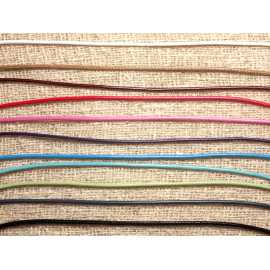 Halfedelsteen hanger ketting - Turkoois Afrika Donut Pi 30 mm 