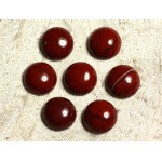 1pc - Cabochon Pierre Jaspe Rouge Poppy Brescia Rond 16mm Rouge Marron Brique Bordeaux - 4558550011572