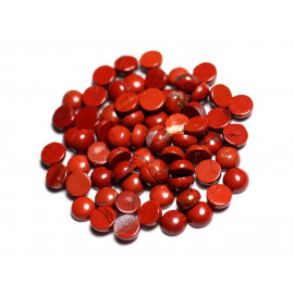 2 piezas - Cabujones de piedra - Jaspe rojo redondo 8 mm - 4558550011589 